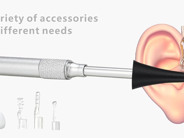 Safe and well-equipped ear canal cleaning tools