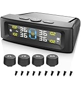 AOVSTOXIC RV Tire Pressure Monitoring System, 4-Wheel Real Time Wireless TPMS for Cars, SUVs &amp; Li...