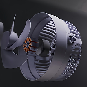 Four blades, 12V DC brushless motor