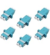 SpeedyCables LC Fiber Connector - Duplex LC to LC Fiber Optic Coupler - 6 Pack, Multimode Fiber A...