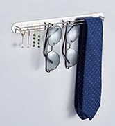 LOXSUN Sunglasses Organizer, Wall Mounted Sunglasses Holder Self Adhesive Glasses Holder Stainles...