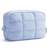 Narwey Puffer Travel Makeup Bag for Women Girl, Quilted Puffy Cosmetic Bag Make Up Bag Organizer,...