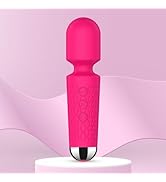 Personal Massager - Handheld Quiet &amp; Waterproof - 20 Speeds 8 Patterns Cordless Vibrating Wand fo...