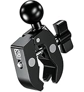 BRCOVAN Aluminum Alloy Handlebar Clamp Mount Base with 1'' TPU Ball for Rails 0.5'' to 1.75'' in ...