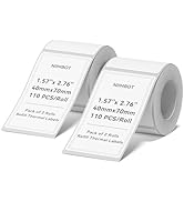 NIIMBOT 2 Rolls Labels for B1 B21 B3S K3, 1.57'' x 2.76'' (40x70mm) Label Maker Tape, Waterproof,...