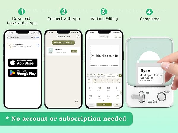 Easy label App: Print in 4 simple steps