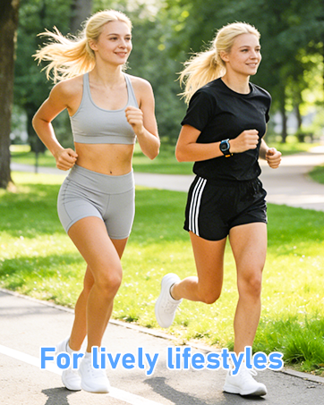 Two women jogging in a park for active lifestyles