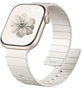 Charlam Silicone Magnetic Band Compatible with Apple Watch Bands for Women 40mm 38mm 41mm 42mm 44...