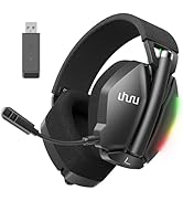 UHURU Dual Wireless Gaming Headset with Microphone for PS5 PS4 PC: Gaming Headphones with Stereo ...