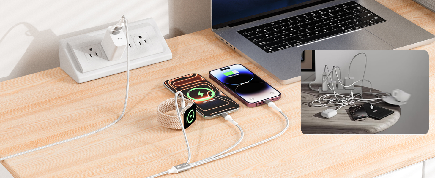 Travel Essentials multi charging cable for apple watch charger