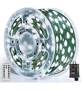 Ollny Christmas Lights 800 LED 262 FT Plug in, IP67 Waterproof Green Wire Outdoor Christmas Light...