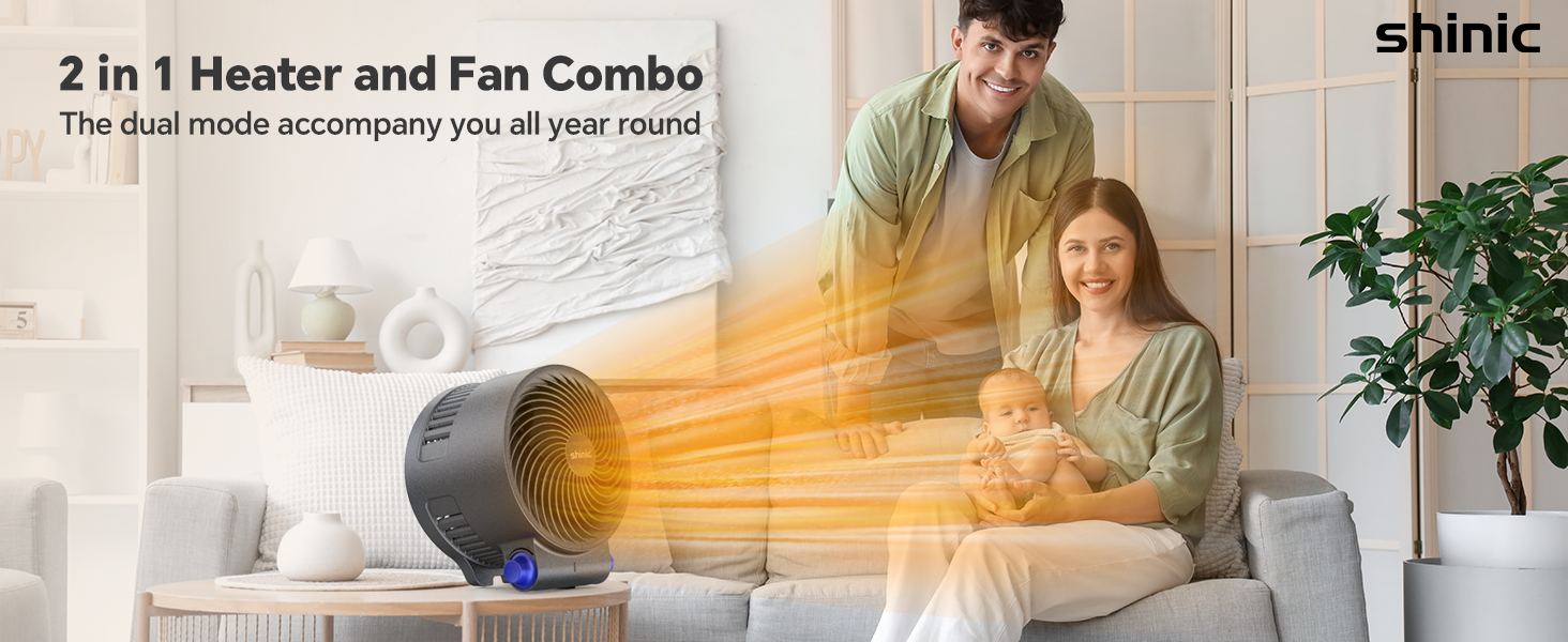 Desk Fan and Heater Combo