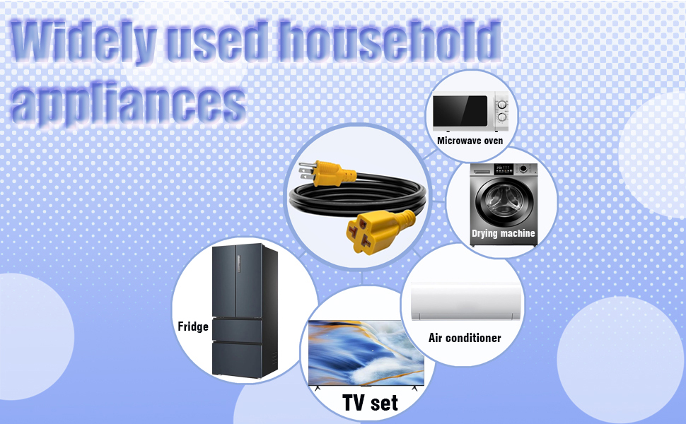 12AWG Nema 5-15P to 5-20R/ 6-15R/ 6-20R, 15A 125V to 20A 250V Adapter Cable