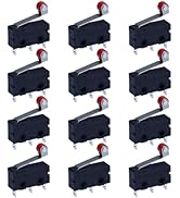 XSHBGF 12Pcs Micro Limit Switch 125 250V AC 5A SPDT 1NO 1NC Micro Switch Normally Open Close Mome...