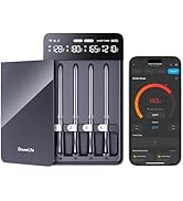 GoveeLife Digital Meat Thermometer Wireless with 4 Probes, WiFi Bluetooth Food Thermometer for Co...