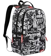 UNIKER Graffiti Backpack, Designer Laptop Backpack for 15.6 Inch Work,Water Resistant Backpack Co...