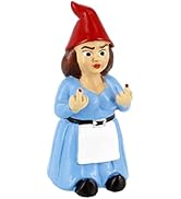 Gnometastic 3.75" Lady Double Bird Gnome, Mini Garden Gnome Figurine - Small Naughty Female Gnome...