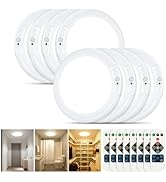 Rodalims Rechargeable Ceiling Light, No Wiring Battery Operated Ceiling Lights with Remote, Motio...