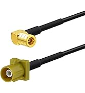 Eightwood Satellite Radio Antenna Adapter Cable 6 inches Fakra Curry Code K Male to SMB Female Ri...