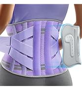 Rakiie Back Brace for Lower Back Pain Women with 9X Support System, Ergonomic Lumbar Support for ...