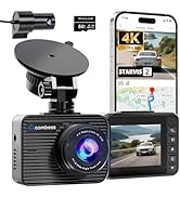 Combess 4K Dash Cam Front and Rear,STARVIS 2 Sensor 675 with HDR Night Vision, 170° Wide Angle Da...