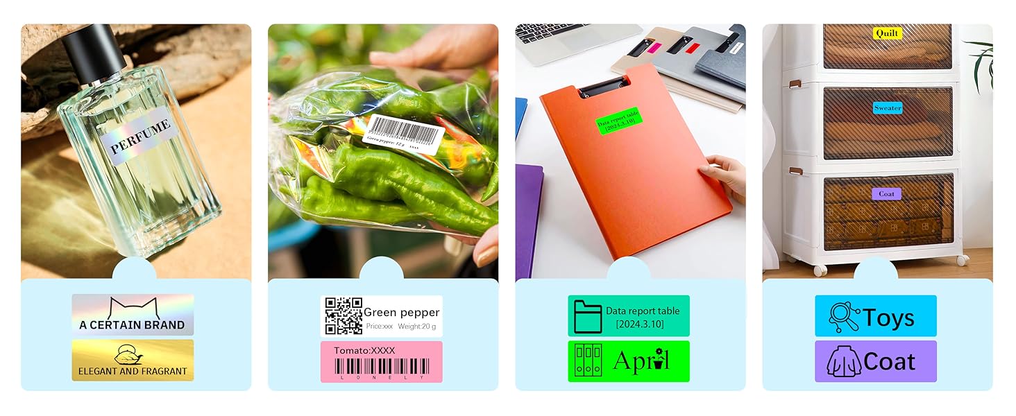 14x40mm (0.55"x1.57") Self-Adhesive Label Compatible with P21 Label Maker for Home/Office/School