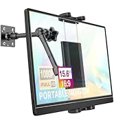 Wukanleng Single Monitor Desktop/Wall Mount Stand Fits KYY 15.6'' Portable Monitor, Full Motion A...