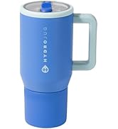 HydroJug Traveler - Modern 20 oz Tumbler with Handle &amp; Simple Flip Straw - Car Cup Holder Friendl...