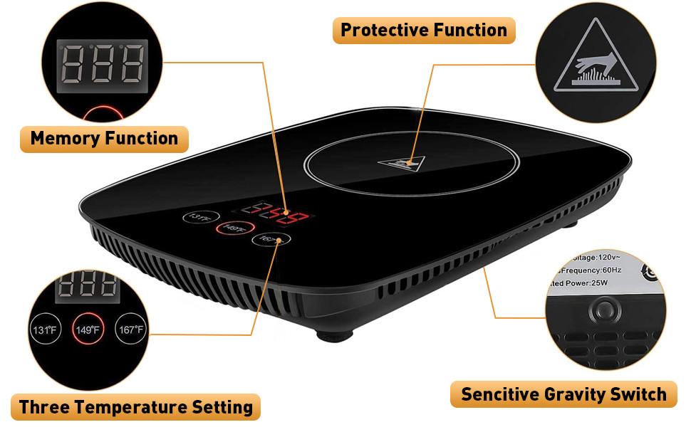 Beverage Warmer with Auto Shut Off