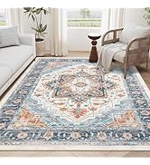 Pauwer Washable Area Rug 5x7, Large Boho Living Room Area Rugs, Soft Vintage Bedroom Rug Carpet, ...