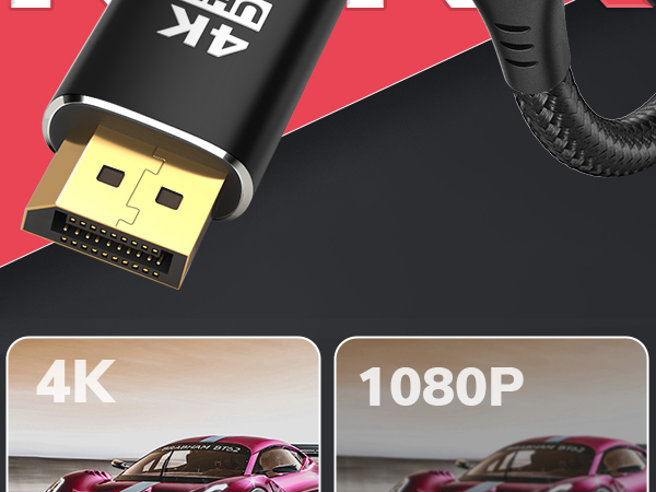 4K DisplayPort to Mini HDMI Cable