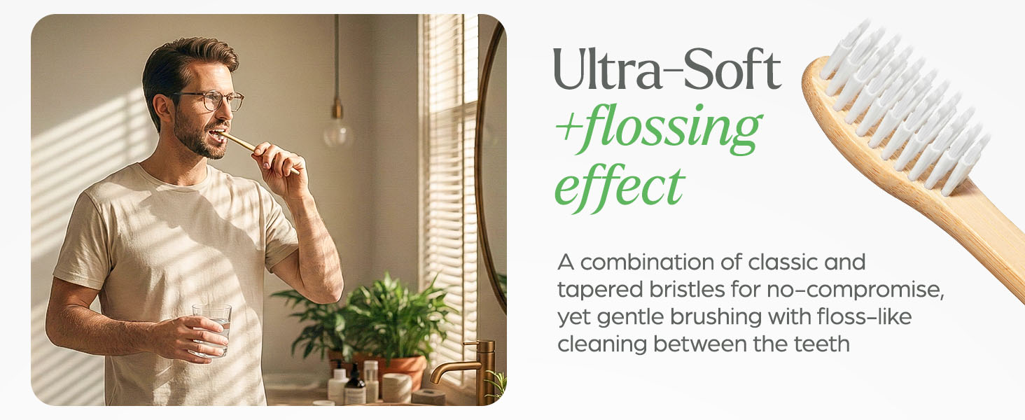 Flossing toothbrush