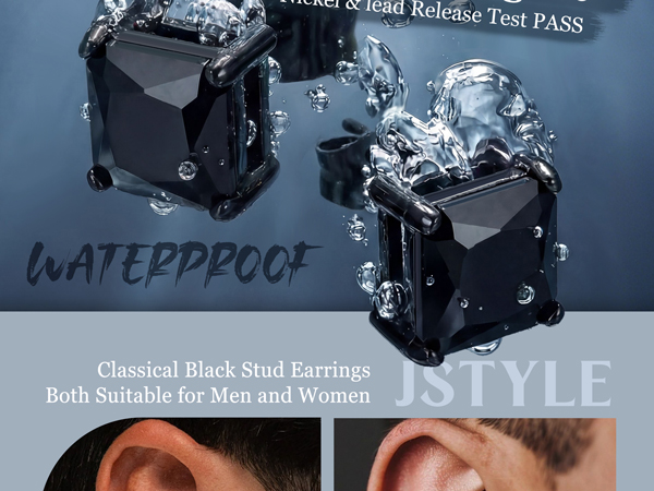 mens black earrings stud earrings for men