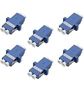 SpeedyCables Duplex LC to LC Fiber Optic Coupler - 6 Pack, Single Mode Fiber Adapter for Patch Pa...