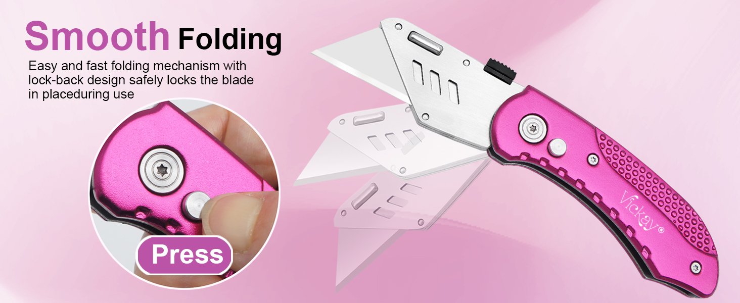 box cutter -hot pink-08L