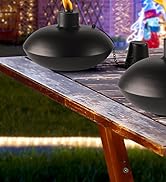 ZSZMFH 6 Pack Metal Table Top Torches,18 oz Citronella Torches for Outside, Refillable Citronella...