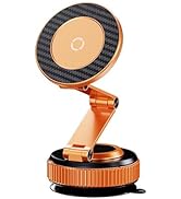 GEYUTHS Magnetic Car Phone Holder with Suction Cup 360° Adjustable Foldable Phone Mount Zinc-Allo...