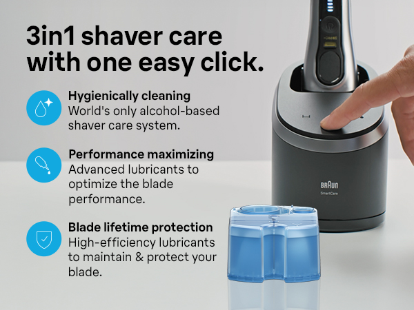 Braun ShaverCare refills are hygienically cleaning, performance maximizing and protecting your blade