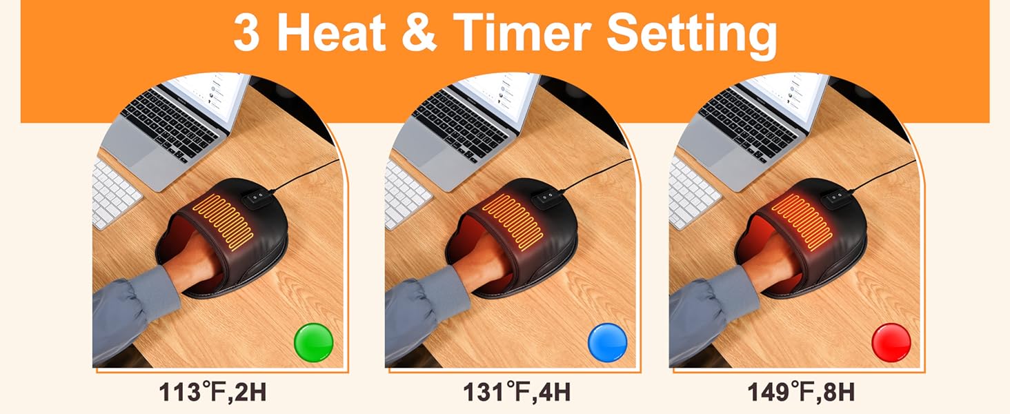 Nauttxon Heated Mouse Pad Hand Warmer - Dual-Sided Heating USB Heated Mouse Pad