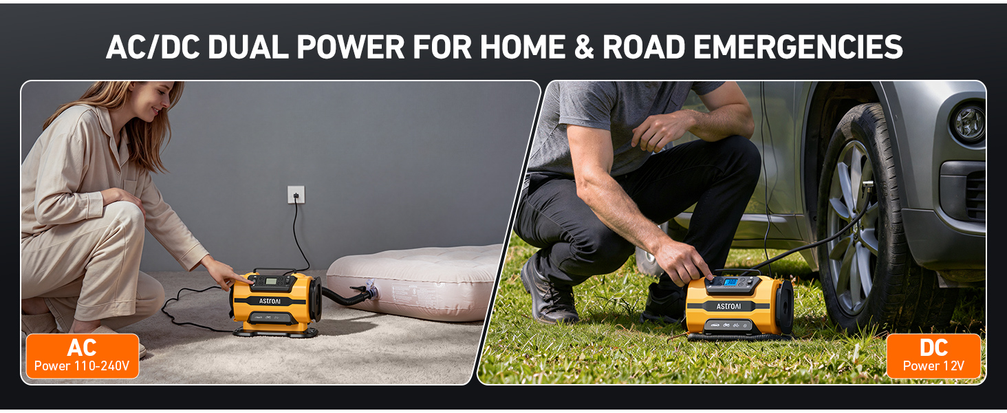 AC/DC DUAL POWER FOR HOME &amp;amp; ROAD EMERGENCIES