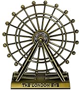 DS. DISTINCTIVE STYLE London Souvenirs Ferris Wheel Decor Small Rotatable London Eye Metallic Fig...