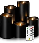 kakoya Flameless Candles with Remote Control and Timer,Flickering Battery Operated LED Pillar Can...