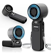 Portable Handheld Turbo Fan, 8m/s High Speed Portable Fan 5 Speed (1-100), 180° Foldable Personal...