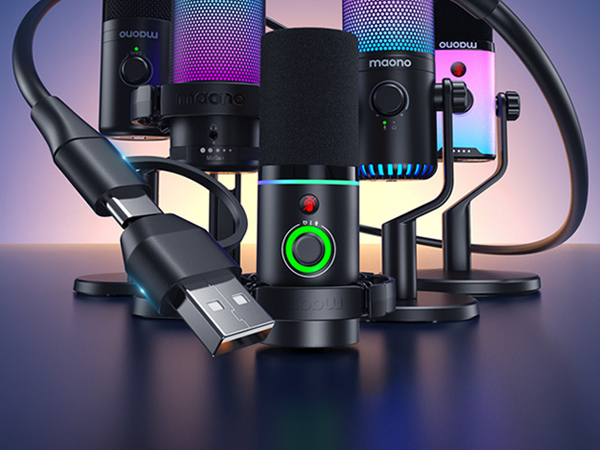 MAONO USB A&amp;C 2 in 1 microphone cable
