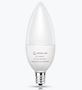 LOHAS E12 LED Candelabra Light Bulbs 60 Watt Equivalent, B10 Chandelier Light Bulbs 5000K Dayligh...