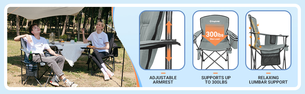 Padded Compact Folding Portable Chair