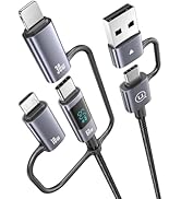 Multi Charger Cord 6 in 1 USB Cable Fast Charging Cable - PD 60w USB c Multi Fast Charging Cable ...