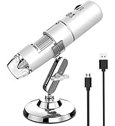 T TAKMLY Wireless Digital Microscope Handheld USB HD Inspection Camera Magnifying Glass with Ligh...