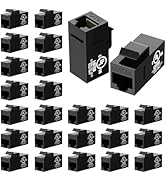 VCE UL Listed CAT 6A Keystone Coupler, UTP RJ45 Keystone Jack Female to Female, Ethernet Coupler ...