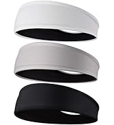 Braylin Men's Headbands, 3-Pack Head Band for Men, Sport Sweatbands for Running Fitness Yoga Cycl...